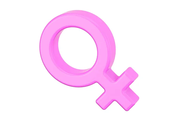 Female gender symbol, 3D rendering — Stock Photo, Image