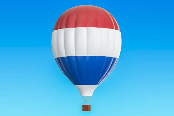 Αερόστατο με σημαία κάτω χωρών, 3d rendering — Φωτογραφία Αρχείου