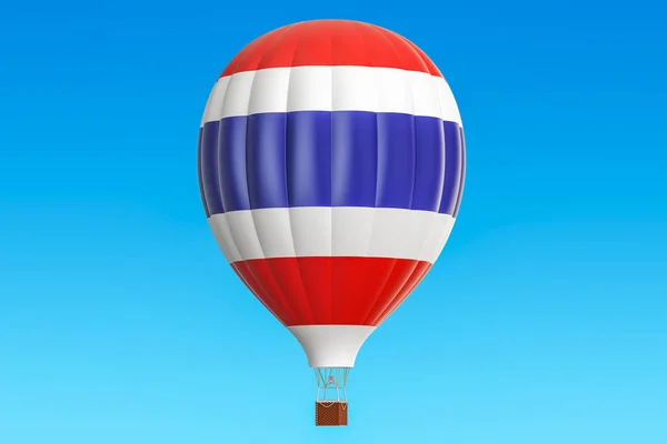 Hete luchtballon met Thailand vlag, 3D-rendering — Stockfoto