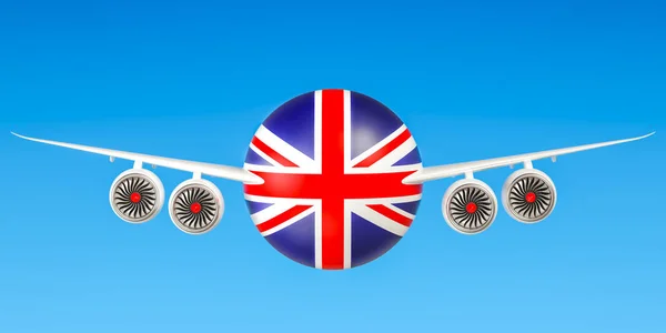 Brittiska flygbolag och flygers, flyg till Storbritannien koncept — Stockfoto