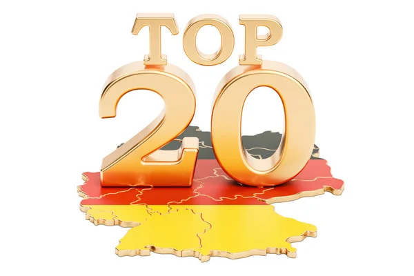 Alemão Top 20 conceito, renderização 3D — Fotografia de Stock