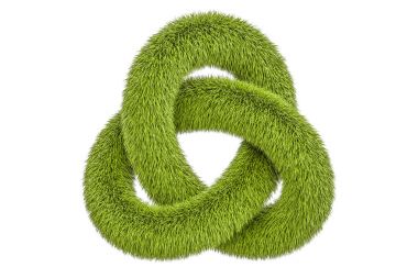 Çimenli Trefoil düğüm, 3d render