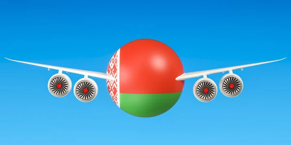 Weißrussischen Fluggesellschaften und Fluggesellschaften, Flüge nach Weißrussland Konzept. 3 — Stockfoto