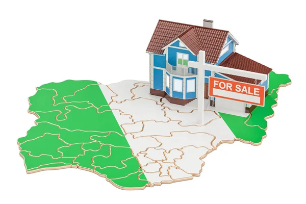 Ακίνητα προς πώληση και ενοικίαση στην Νιγηρία έννοια. Real Estate σημάδι, — Φωτογραφία Αρχείου