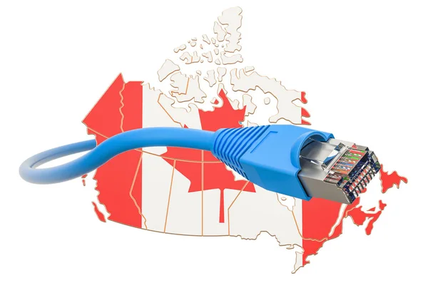 Internet-szolgáltató a Kanada koncepció, 3D-s renderelés — Stock Fotó