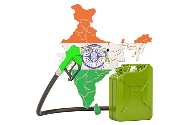 생산 및 무역 인도, 가솔린의 개념. 3 차원 렌더링 — 스톡 사진