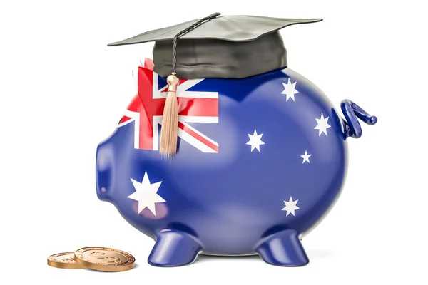 Avustralya kavramı, 3d render eğitim için tasarruf — Stok fotoğraf
