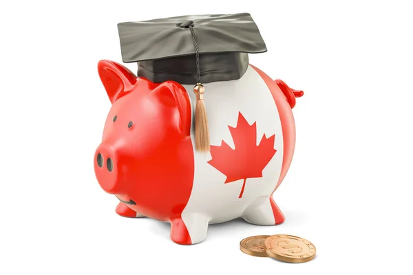 カナダの概念、3 d レンダリングの教育のための貯蓄 — ストック写真