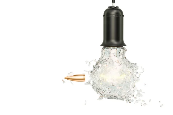 Opsommingsteken remmen van hangende lamp, 3D-rendering — Stockfoto