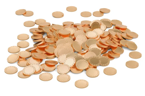 Golden coins, 3D rendering — Stock Photo, Image