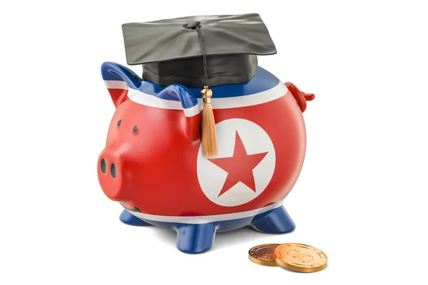 北朝鮮の概念、3 d レンダリングの教育のための貯蓄 — ストック写真