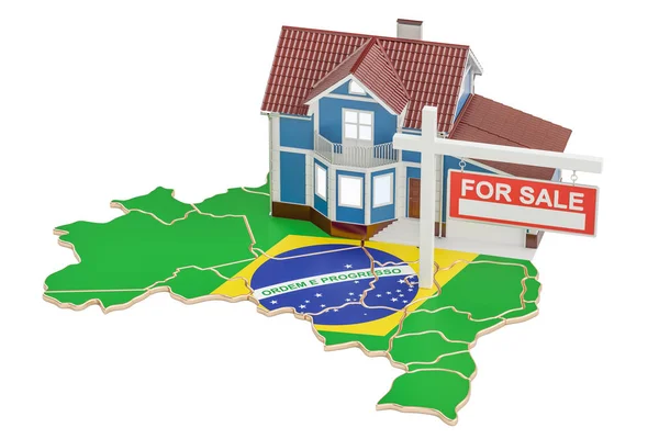 Ακίνητα προς πώληση και ενοικίαση στην Βραζιλία concept, 3d rendering — Φωτογραφία Αρχείου