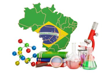 Brezilya kavramı, 3d render bilimsel araştırma