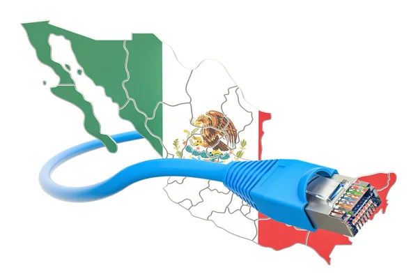 Connessione Internet in Messico concetto. Rendering 3D — Foto Stock
