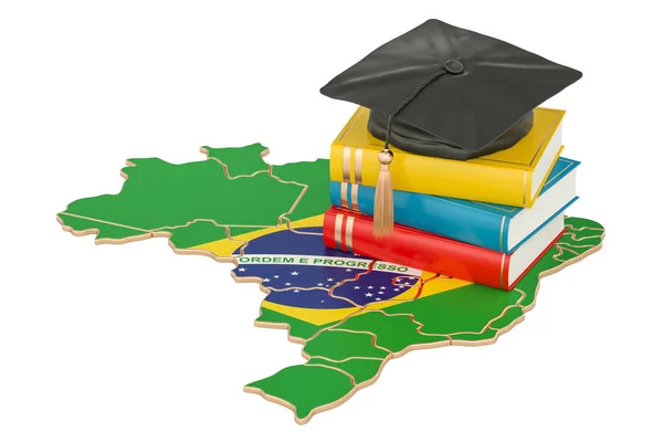 Utbildning i Brasilien koncept, 3d-rendering — Stockfoto