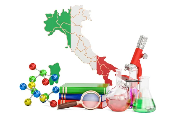 Ricerca scientifica in Italia concept, rendering 3D — Foto Stock