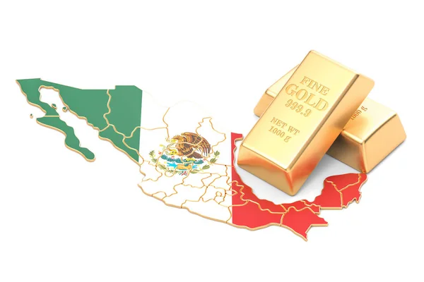 Rezerwy walutowe koncepcji Meksyk, renderowania 3d — Zdjęcie stockowe