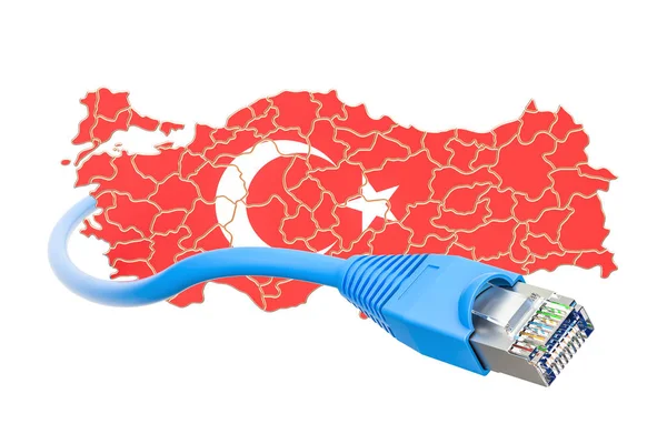 Conexión a Internet en Turquía concepto. Renderizado 3D — Foto de Stock