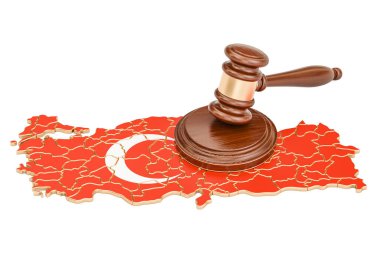 Haritada Türkiye'nin 3d render tahta tokmak