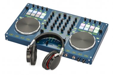 Kulaklıklar, 3d render ile DJ Console