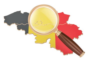 Belçika Büyüteç, analiz kavramı, 3d render altında