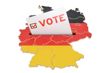 Vote in Germany, German election concept, 3D rendering clipart