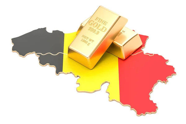 Rezerwy walutowe koncepcji Belgia, renderowania 3d — Zdjęcie stockowe