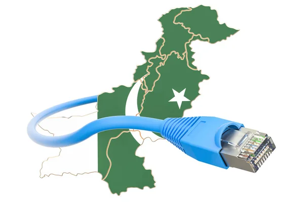 Pakistan kavramı Internet bağlantısı. 3D render — Stok fotoğraf
