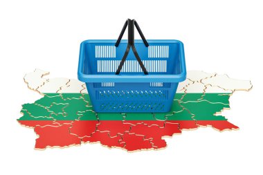 Alışveriş sepeti Bulgar harita, Pazar sepeti veya satın alma po