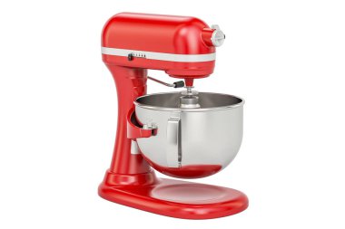 Kırmızı mutfak çekmeli, 3d render