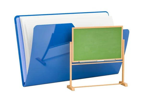 Ikona folderu komputera z tablica, renderowania 3d — Zdjęcie stockowe