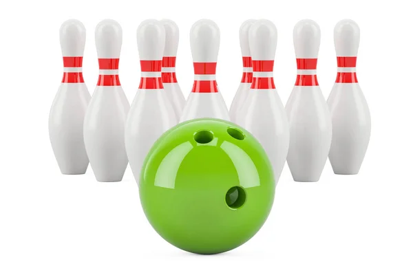 Set of bowling concept, 3D rendering — Stock Photo, Image