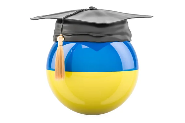 Oktatási és tanulmányi Ukrajna koncepció, 3D-s renderelés — Stock Fotó