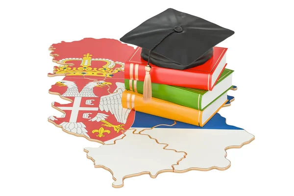 Освіта в Сербії концепції, 3d-рендерінг — стокове фото