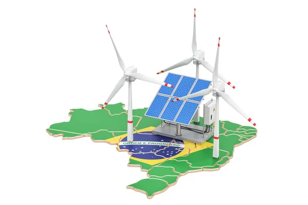 可再生能源和可持续发展的巴西，概念. — 图库照片