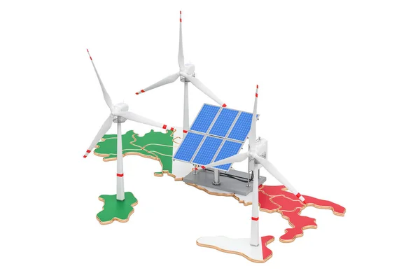Yenilenebilir enerji ve İtalya'da, sürdürülebilir kalkınma kavramı. — Stok fotoğraf