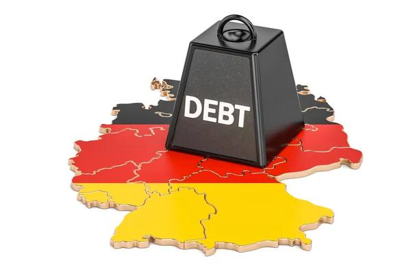 Duitse staatsschuld of het begrotingstekort, financiële crisis concept — Stockfoto