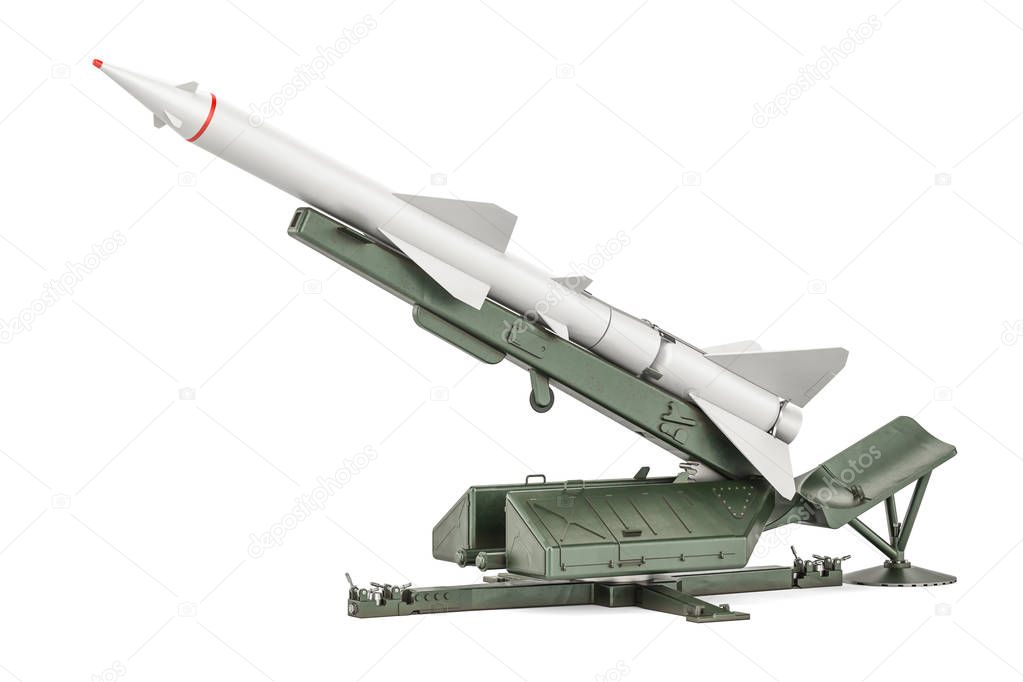 Missile defence system, 3D rendering