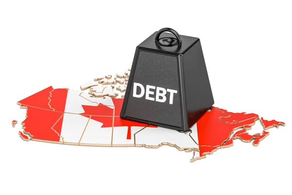 Kanadský státní dluh nebo schodek rozpočtu, finanční krize conce — Stock fotografie