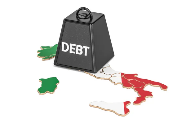 イタリアの国家債務や財政赤字、金融危機のコンセプト — ストック写真