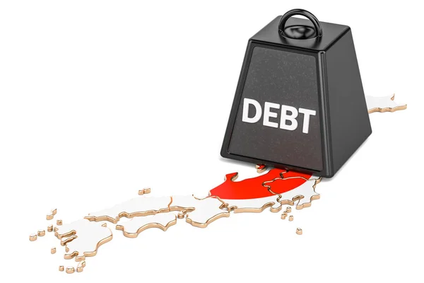 Japanese national debt or budget deficit, financial crisis conce — Stock Photo, Image