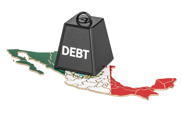 Mexické státní dluh nebo rozpočtový schodek, precizní finanční krize — Stock fotografie