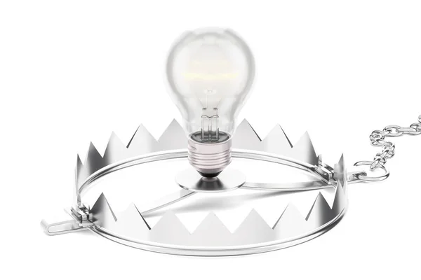 Armadilha com lâmpada, renderização 3D — Fotografia de Stock