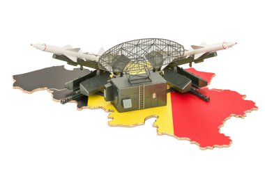 Belçika füze savunma sistemi kavramı, 3d render