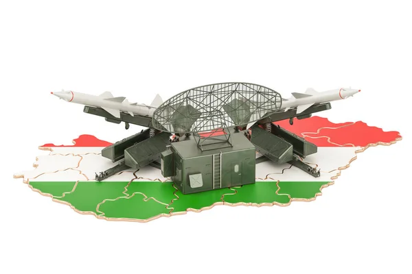 Concept de système de défense antimissile hongrois, rendu 3D Image En Vente