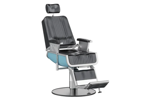 Cadeira de barbeiro preto, renderização 3D — Fotografia de Stock