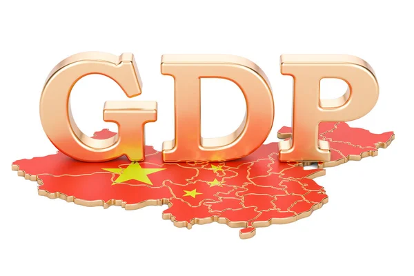 Produk domestik bruto GDP of China concept, 3D rendering — Stok Foto