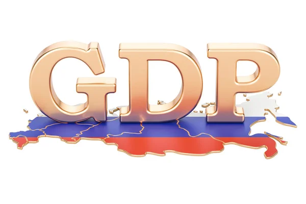 国内生产总值 Gdp 的俄罗斯概念，3d 渲染 — 图库照片