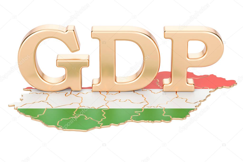 gross domestic product GDP of Hungary concept, 3D rendering