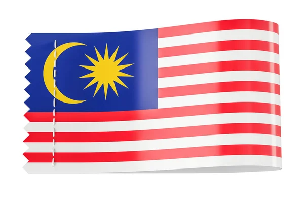 의류 태그, 말레이시아의 국기와 레이블입니다. 3 차원 렌더링 — 스톡 사진